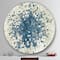 Designart - Geometric Blue Spots - Geometric Metal Circle Wall Art